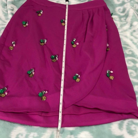 Anthropology Fei Pink Button Tulip Skirt Size 0 - Picture 4 of 8